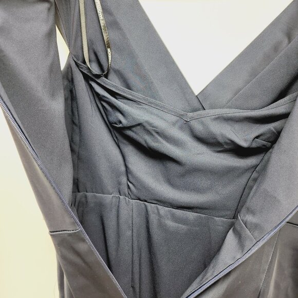 Maggy London Navy Blue Bridesmaid / Formal Dress Sleeveless Size 12 satin New - Picture 13 of 13